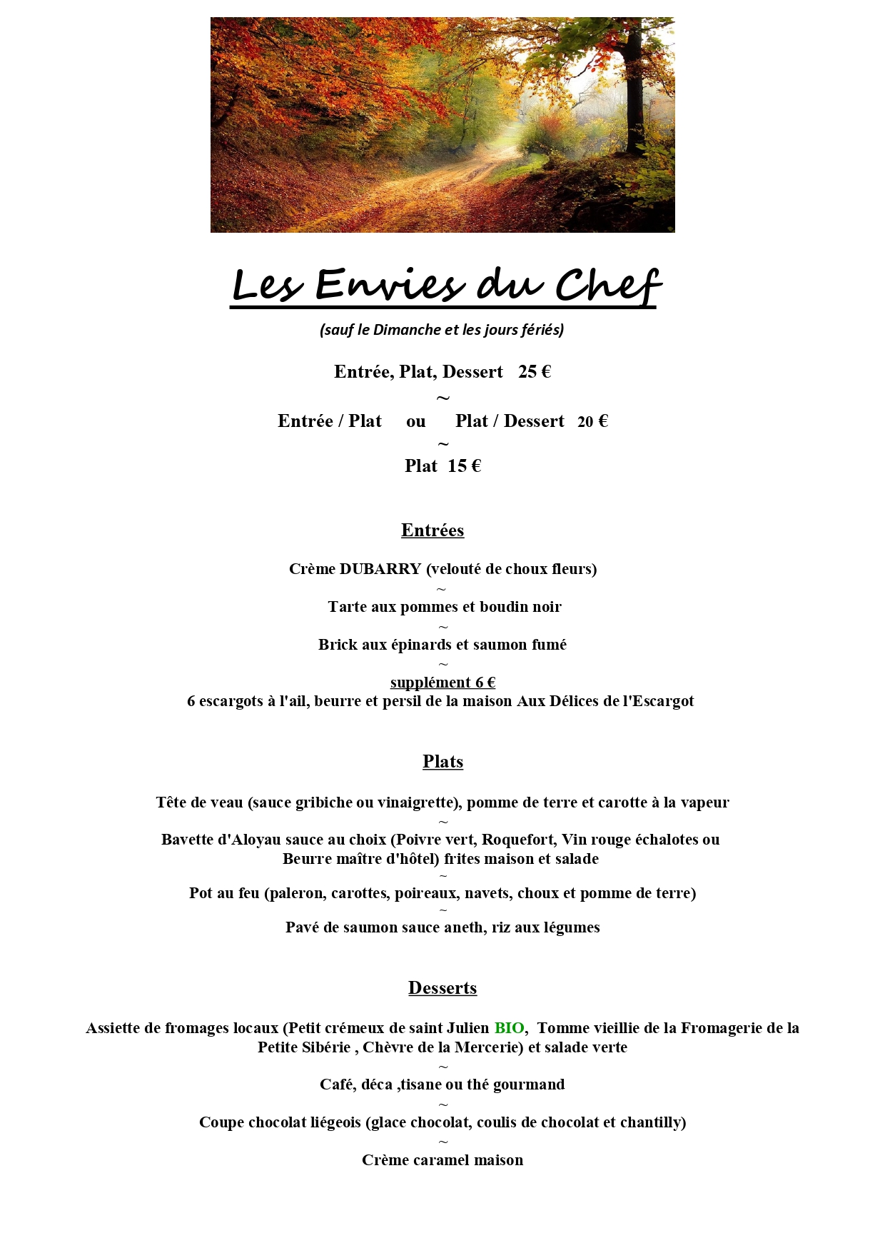 Les envies du chef